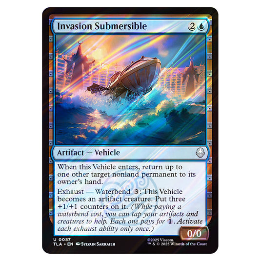 Invasion Submersible 0057 card from the Magic The Gathering set Avatar The Last Airbender