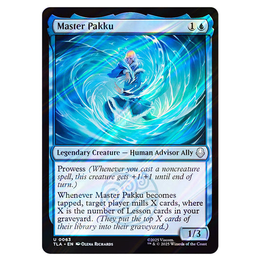 Master Pakku 0063 card from the Magic The Gathering set Avatar The Last Airbender