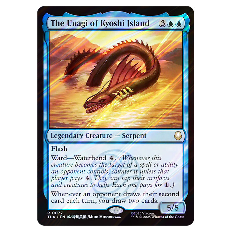 Unagi Card Magic The Gathering - Avatar The Last Airbender - The Unagi of Kyoshi