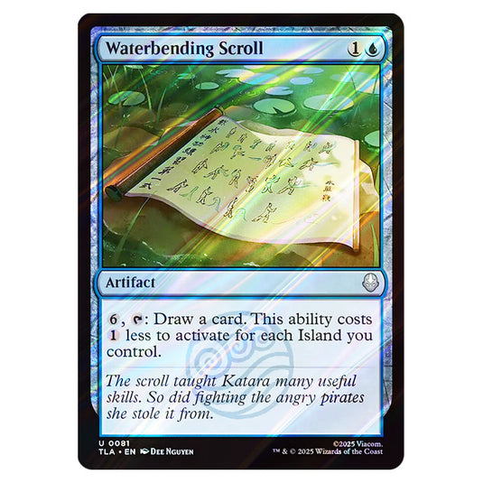 Waterbending Scroll 0081 card from the Magic The Gathering set Avatar The Last Airbender