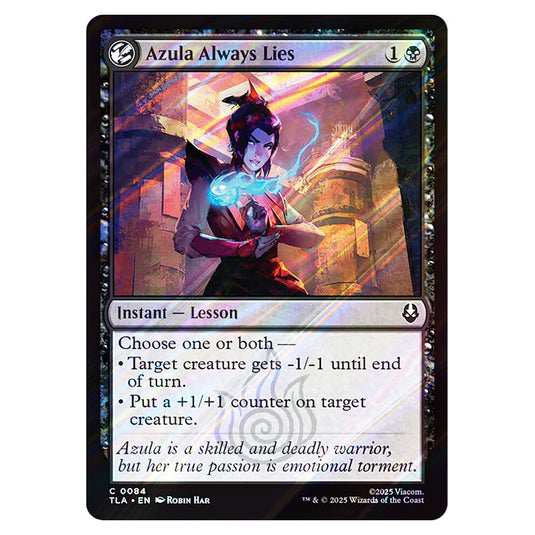 Azula Always Lies 0084 card from the Magic The Gathering set Avatar The Last Airbender
