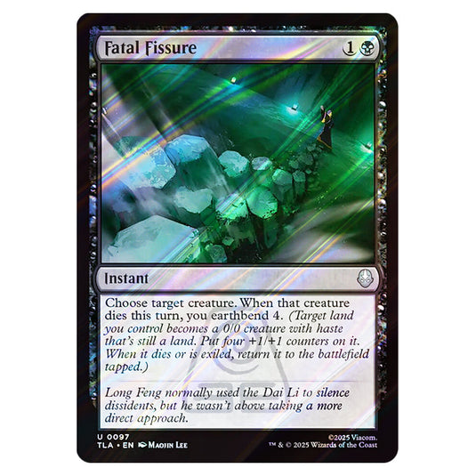 Fatal Fissure 0097 card from the Magic The Gathering set Avatar The Last Airbender