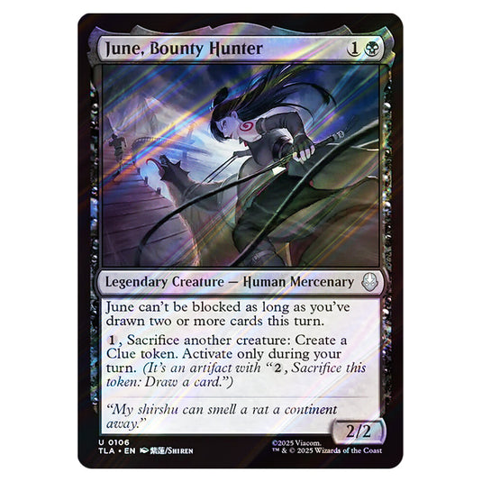 June, Bounty Hunter 0106 card from the Magic The Gathering set Avatar The Last Airbender