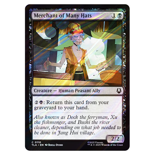 Merchant of Many Hats 0110 card from the Magic The Gathering set Avatar The Last Airbender
