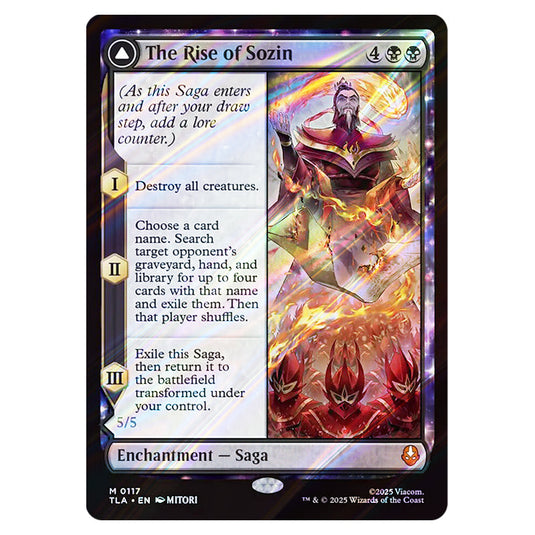 The Rise of Sozin // Fire Lord Sozin 0117 card from the Magic The Gathering set Avatar The Last Airbender
