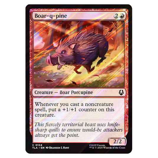 Boar-q-pine 0124 card from the Magic The Gathering set Avatar The Last Airbender