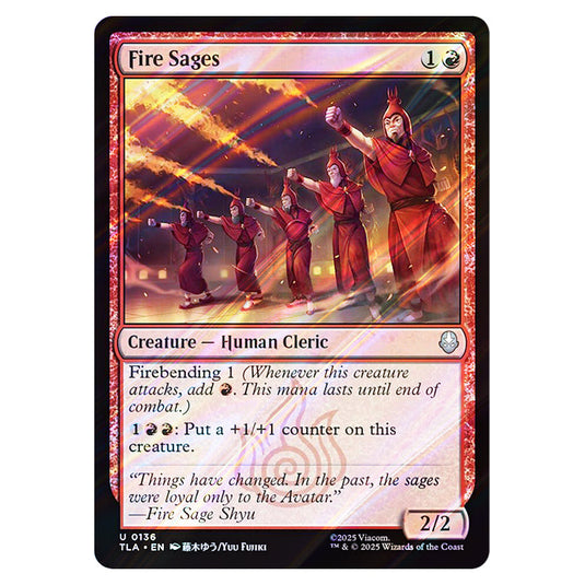 Fire Sages 0136 card from the Magic The Gathering set Avatar The Last Airbender