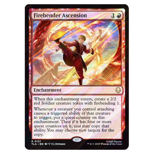 Firebender Ascension 0137 card from the Magic The Gathering set Avatar The Last Airbender