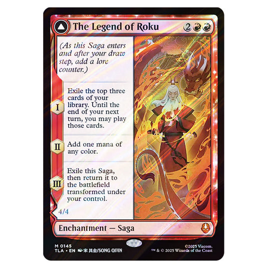 The Legend of Roku // Avatar Roku 0145 card from the Magic The Gathering set Avatar The Last Airbender