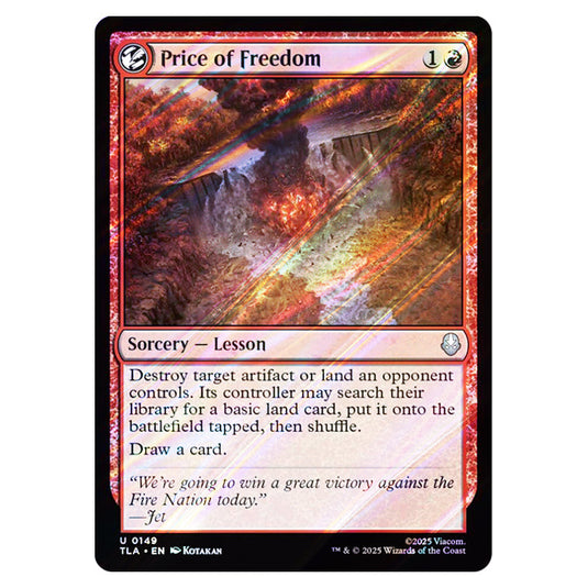Price of Freedom 0149 card from the Magic The Gathering set Avatar The Last Airbender