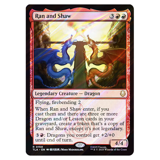 Ran and Shaw 0150 card from the Magic The Gathering set Avatar The Last Airbender