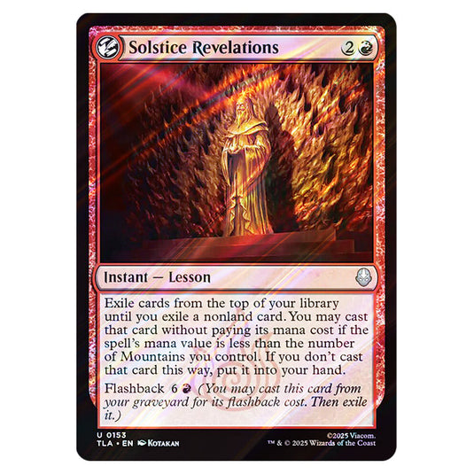 Solstice Revelations 0153 card from the Magic The Gathering set Avatar The Last Airbender