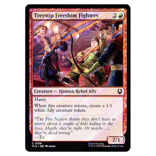 Treetop Freedom Fighters 0156 card from the Magic The Gathering set Avatar The Last Airbender