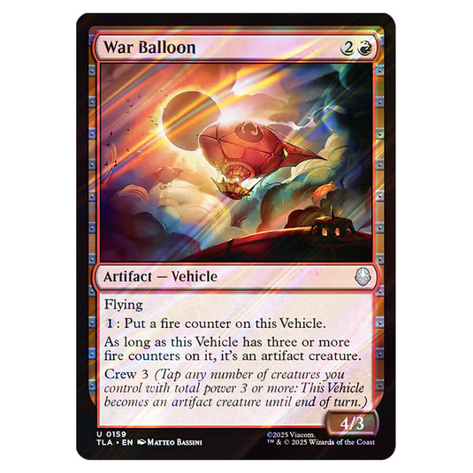 War Balloon 0159 card from the Magic The Gathering set Avatar The Last Airbender
