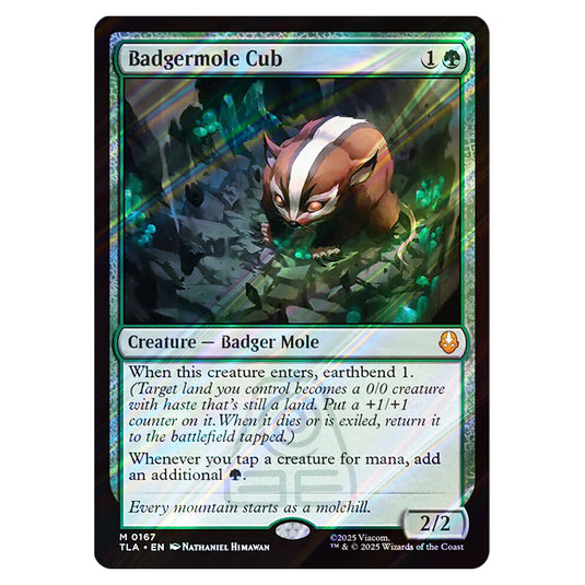 Badgermole Cub 0167 card from the Magic The Gathering set Avatar The Last Airbender