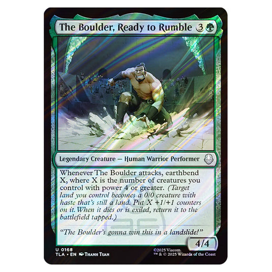 The Boulder, Ready to Rumble 0168 card from the Magic The Gathering set Avatar The Last Airbender