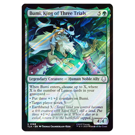 Bumi, King of Three Trials 0169 card from the Magic The Gathering set Avatar The Last Airbender