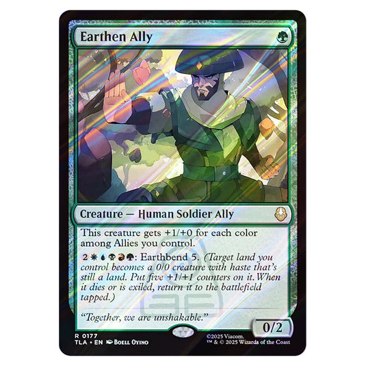 Earthen Ally 0177 card from the Magic The Gathering set Avatar The Last Airbender