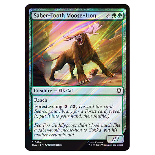 Saber-Tooth Moose-Lion 0194 card from the Magic The Gathering set Avatar The Last Airbender
