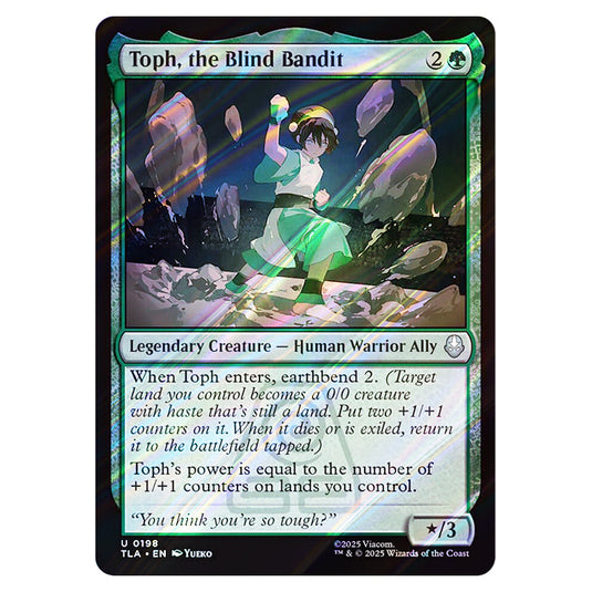 Toph, the Blind Bandit 0198 card from the Magic The Gathering set Avatar The Last Airbender