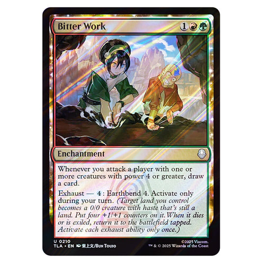 Bitter Work 0210 card from the Magic The Gathering set Avatar The Last Airbender