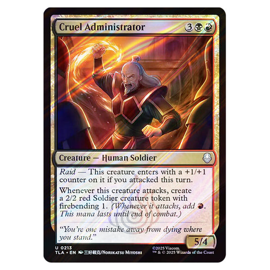 Cruel Administrator 0213 card from the Magic The Gathering set Avatar The Last Airbender