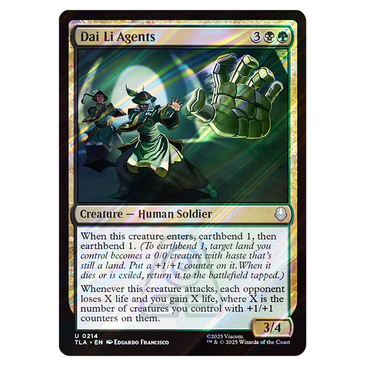 Dai Li Agents 0214 card from the Magic The Gathering set Avatar The Last Airbender