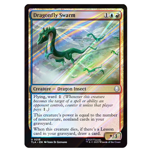 Dragonfly Swarm 0215 card from the Magic The Gathering set Avatar The Last Airbender