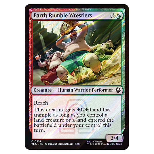 Earth Rumble Wrestlers 0218 card from the Magic The Gathering set Avatar The Last Airbender