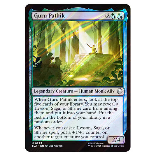 Guru Pathik 0223 card from the Magic The Gathering set Avatar The Last Airbender