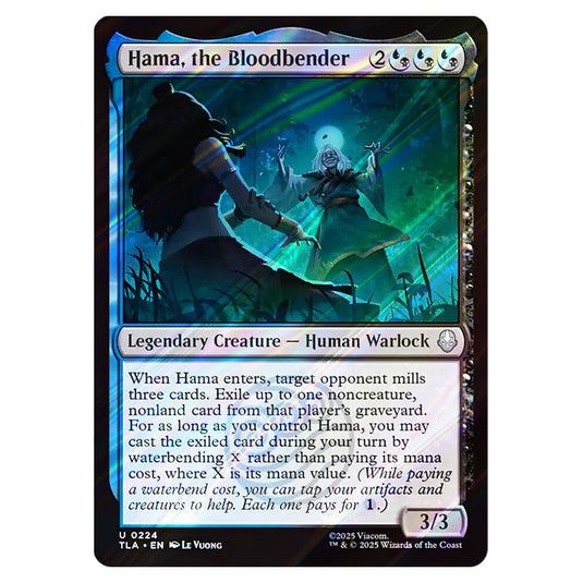 Hama, the Bloodbender 0224 card from the Magic The Gathering set Avatar The Last Airbender