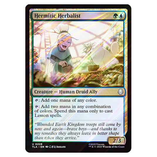 Hermitic Herbalist 0226 card from the Magic The Gathering set Avatar The Last Airbender