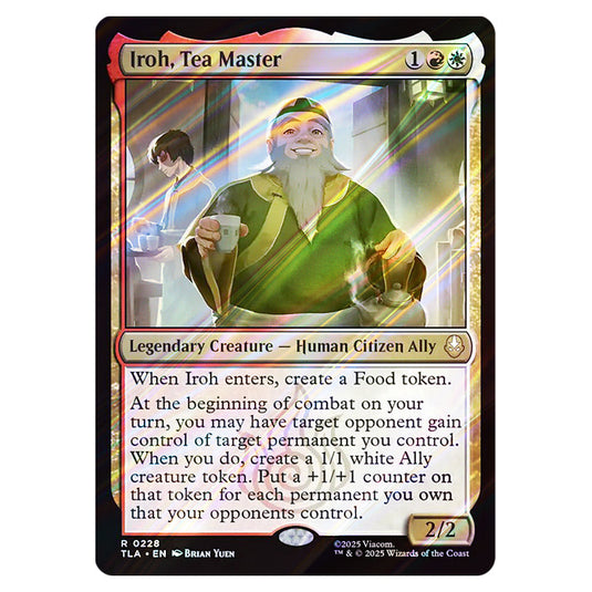 Iroh, Tea Master 0228 card from the Magic The Gathering set Avatar The Last Airbender