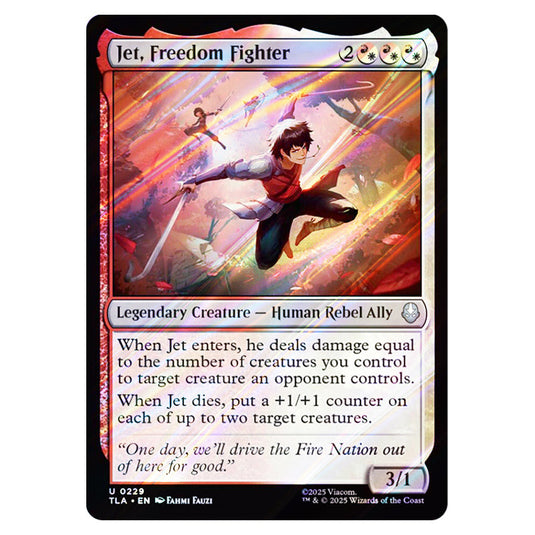 Jet, Freedom Fighter 0229 card from the Magic The Gathering set Avatar The Last Airbender