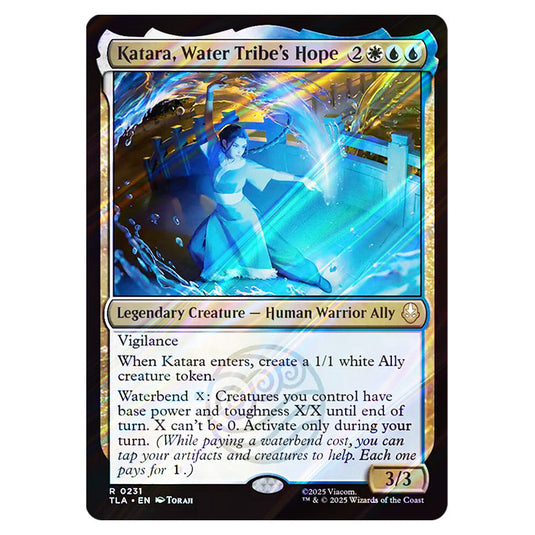 Katara, Water Tribe's Hope 0231 card from the Magic The Gathering set Avatar The Last Airbender