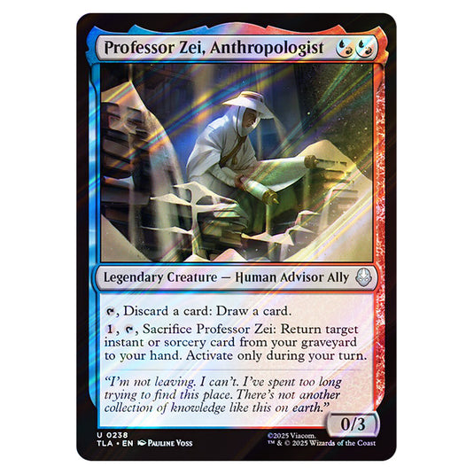 Professor Zei, Anthropologist 0238 card from the Magic The Gathering set Avatar The Last Airbender