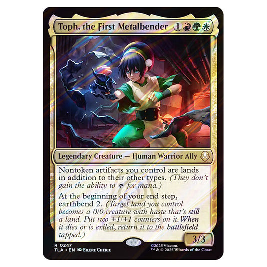 Toph, the First Metalbender 0247 card from the Magic The Gathering set Avatar The Last Airbender