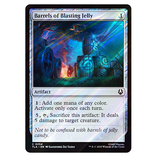 Barrels of Blasting Jelly 0254 card from the Magic The Gathering set Avatar The Last Airbender