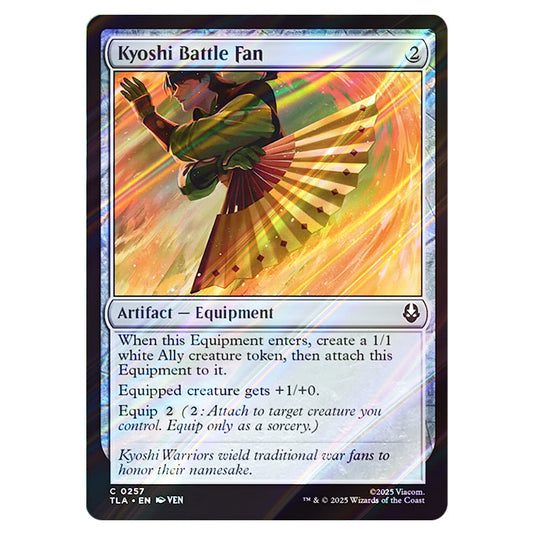 Kyoshi Battle Fan 0257 card from the Magic The Gathering set Avatar The Last Airbender