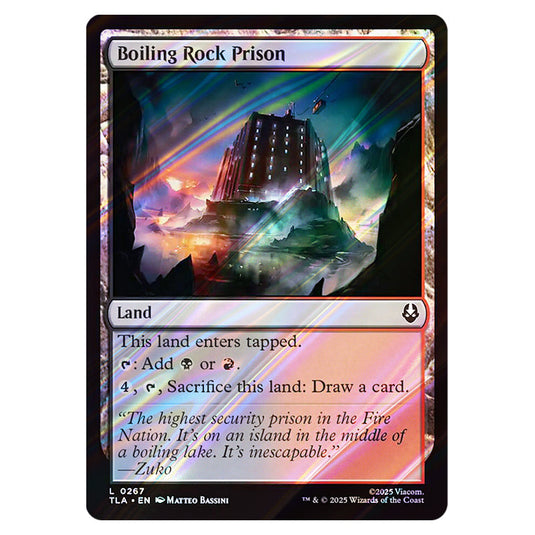 Boiling Rock Prison 0267 card from the Magic The Gathering set Avatar The Last Airbender