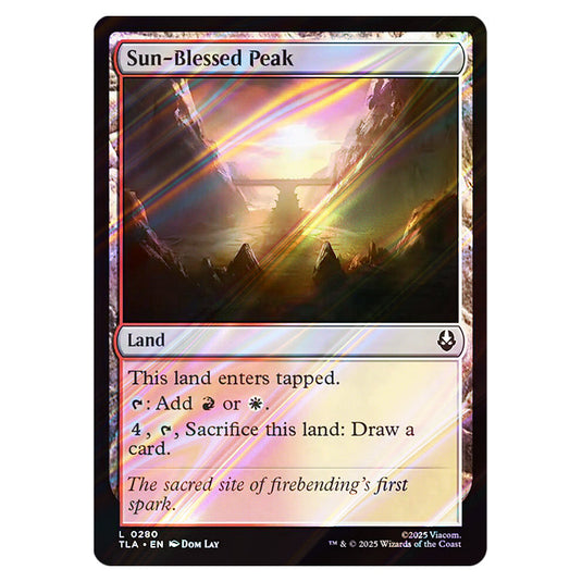 Sun-Blessed Peak 0280 card from the Magic The Gathering set Avatar The Last Airbender