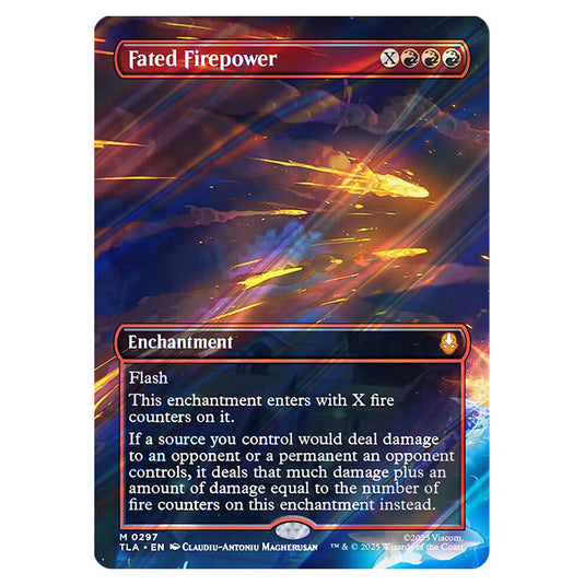 Fated Firepower 0297 card from the Magic The Gathering set Avatar The Last Airbender
