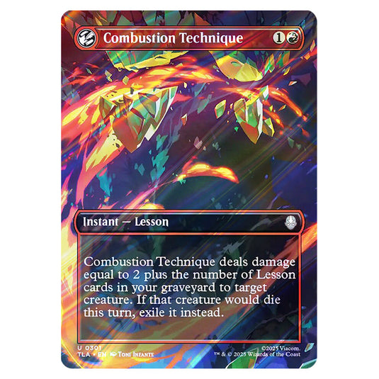 Combustion Technique 0301 card from the Magic The Gathering set Avatar The Last Airbender