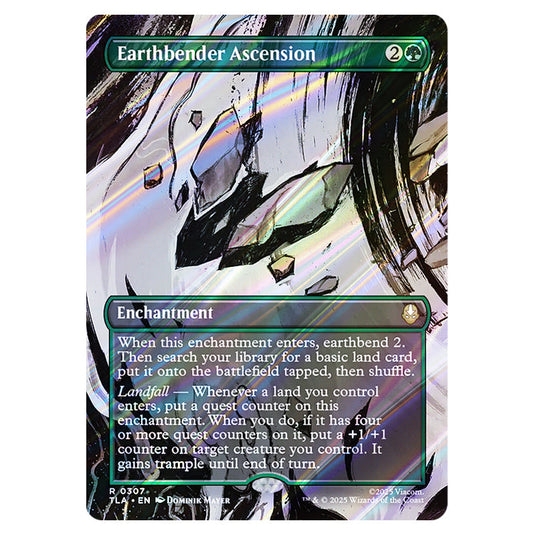 Earthbender Ascension 0307 card from the Magic The Gathering set Avatar The Last Airbender