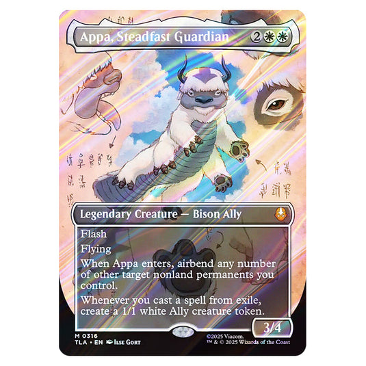 Appa, Steadfast Guardian 0316 card from the Magic The Gathering set Avatar The Last Airbender
