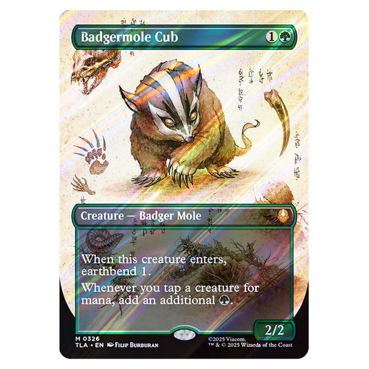 Badgermole Cub 0326 card from the Magic The Gathering set Avatar The Last Airbender