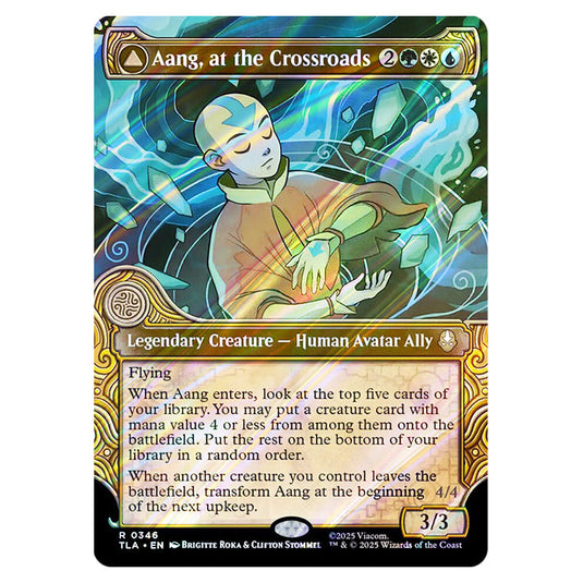 Aang, at the Crossroads // Aang, Destined Savior 0346 card from the Magic The Gathering set Avatar The Last Airbender