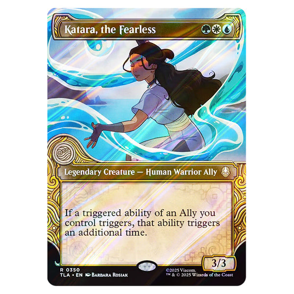 Magic The Gathering - Avatar The Last Airbender - Katara, the Fearless  (Elemental Frame Card)