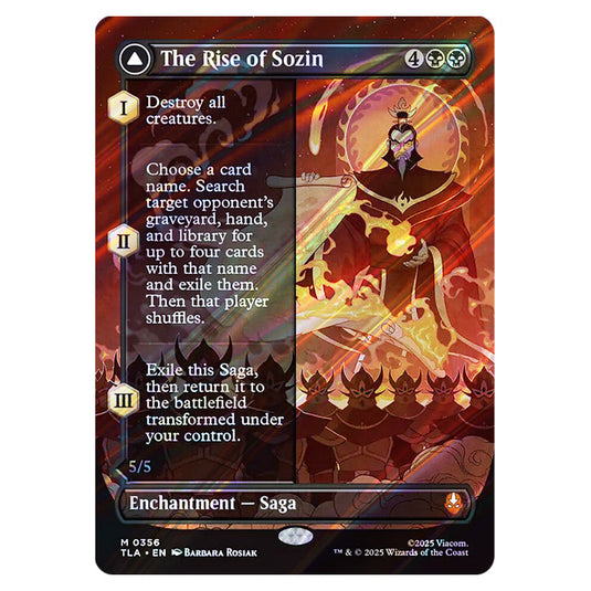 The Rise of Sozin // Fire Lord Sozin 0356 card from the Magic The Gathering set Avatar The Last Airbender