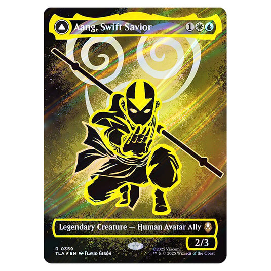 Aang, Swift Savior // Aang and La, Ocean's Fury 0359 card from the Magic The Gathering set Avatar The Last Airbender